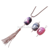 Mode Boho Chic natürliche Edelstein Kette Quaste Halskette